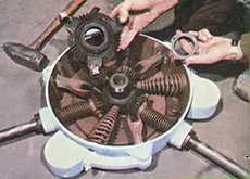 The heart of the Jacobs speed governor.